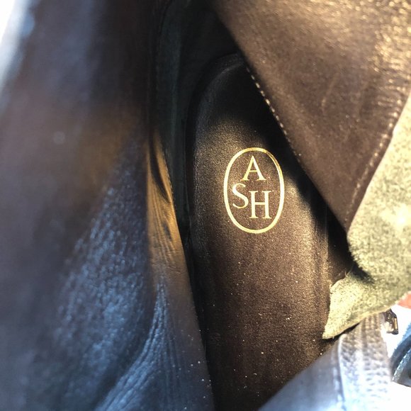 Black with black studded leather booty - Picture 5 of 6